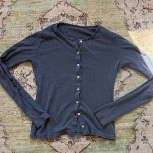 Brandy Melville Navy Button-Down Shirt
